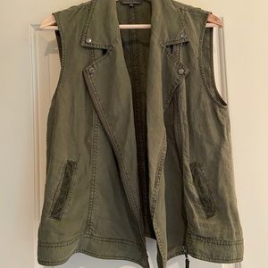 Michael Stars Linen Moto Vest